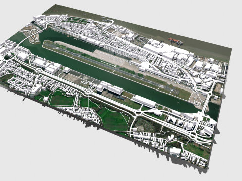 London City airport England 3D Model