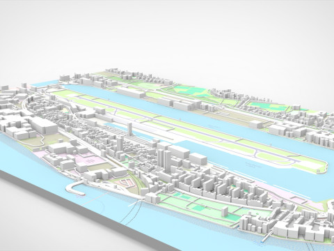 London City airport England 3D Model
