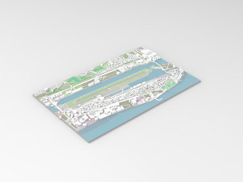 London City airport England 3D Model