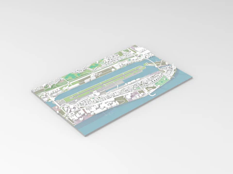 ロンドン シティ空港イングランド 3Dモデル