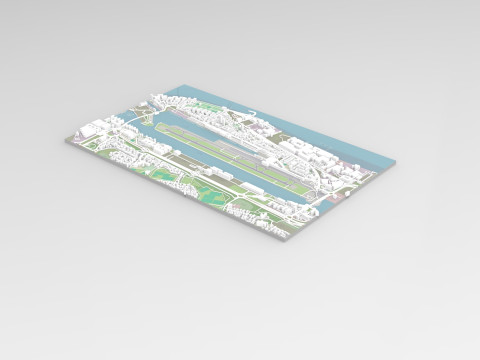 London City airport England 3D Model