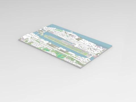 ロンドン シティ空港イングランド 3Dモデル