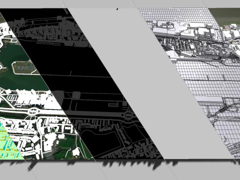 ロンドン シティ空港イングランド 3Dモデル