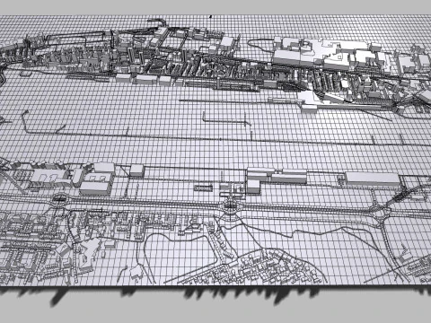 ロンドン シティ空港イングランド 3Dモデル