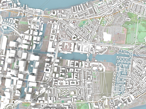 The Isle of Dogs London England 3D मॉडल