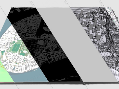 The Isle of Dogs London England 3D मॉडल