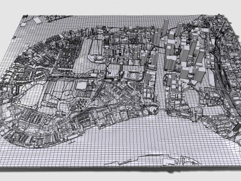 The Isle of Dogs London England 3D Model