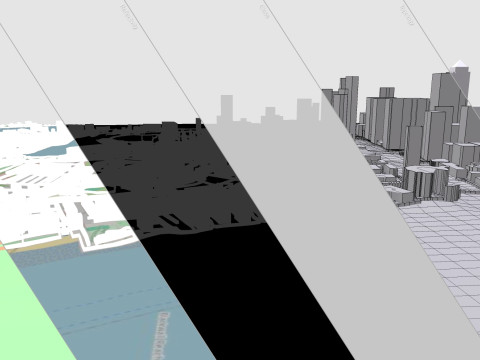 The Isle of Dogs London England 3D मॉडल