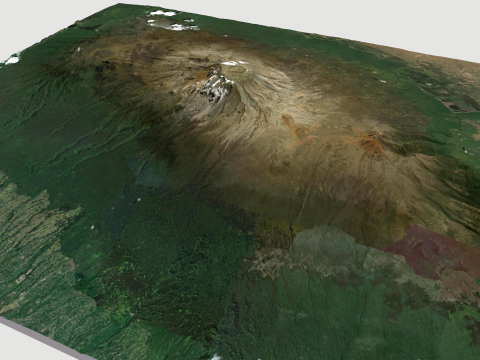Volcano Kilimanjaro Tanzania Africa 3Dモデル