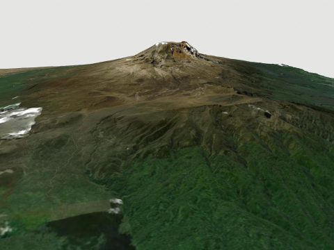 Volcano Kilimanjaro Tanzania Africa Model 3D