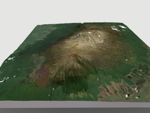 Volcano Kilimanjaro Tanzania Africa Model 3D