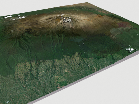 Volcano Kilimanjaro Tanzania Africa Model 3D