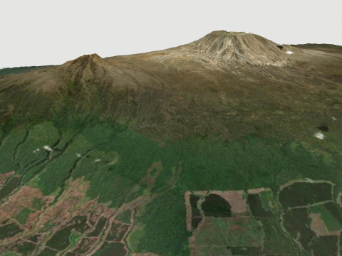 Volcano Kilimanjaro Tanzania Africa Model 3D