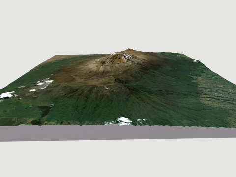 Volcano Kilimanjaro Tanzania Africa Model 3D