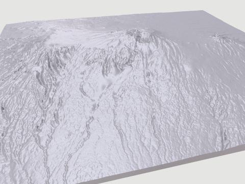 Volcano Kilimanjaro Tanzania Africa Model 3D