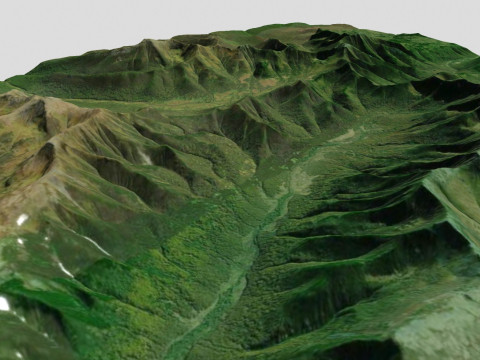 Volcano Bolshaya Ipelka Kamchatka Modelo 3D