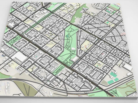 Pejzaż miejski Zaporoże Ukraina Model 3D