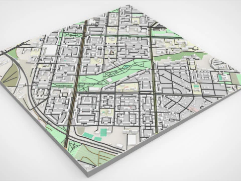 Paisagem urbana Zaporizhzhya Ucr&acirc;nia Modelo 3D