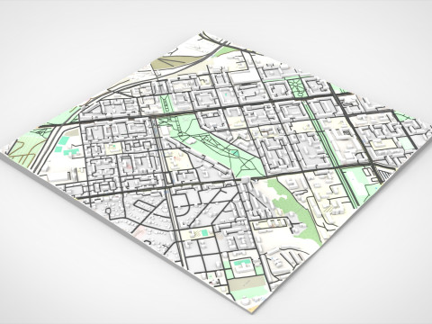Cityscape Zaporizhzhya Ukraine 3D Модель