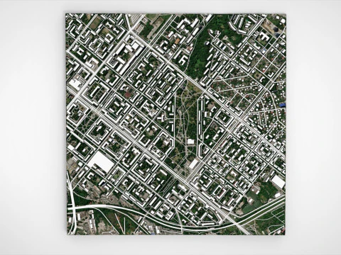 Paisagem urbana Zaporizhzhya Ucr&acirc;nia Modelo 3D