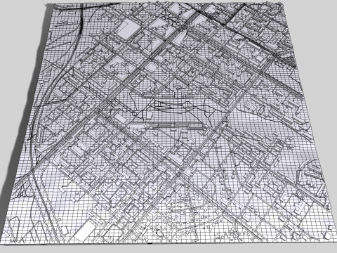 Cityscape Zaporizhzhya Ukraine 3D Модель