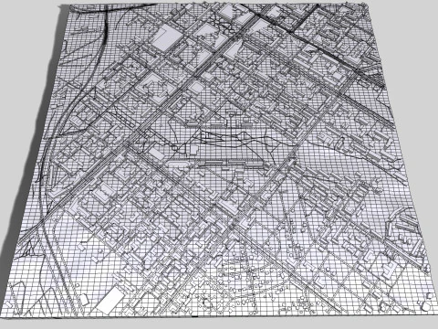 Paisagem urbana Zaporizhzhya Ucr&acirc;nia Modelo 3D