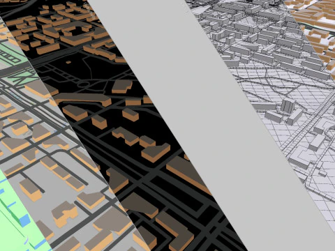 Paisagem urbana Zaporizhzhya Ucr&acirc;nia Modelo 3D