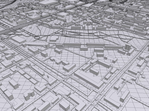 Cityscape Zaporizhzhya Ukraine 3D Модель