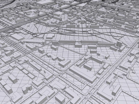 Paisagem urbana Zaporizhzhya Ucr&acirc;nia Modelo 3D