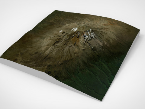 Uhuru Peak Mount Kilimanjaro 3D Model