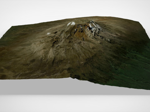 Uhuru Peak Mount Kilimanjaro 3D Model