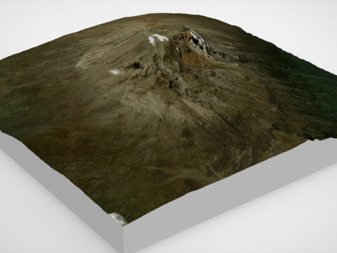 Uhuru Peak Mount Kilimanjaro 3D Model