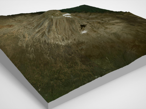 Uhuru Peak Mount Kilimanjaro 3D Model