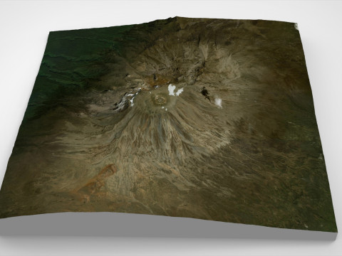Uhuru Peak Mount Kilimanjaro 3D Model