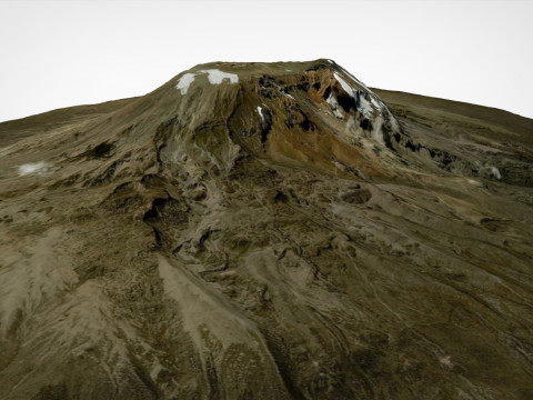 Uhuru Peak Mount Kilimanjaro 3D Model