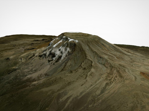Uhuru Peak Mount Kilimanjaro 3D Model