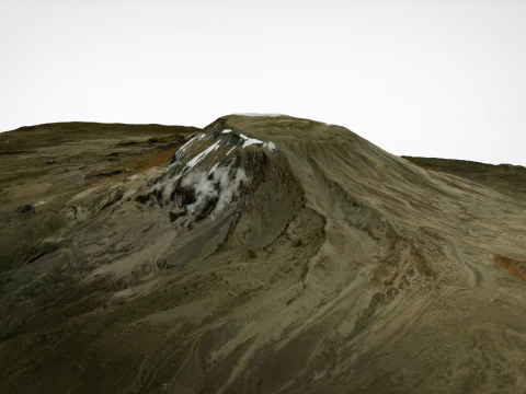 Uhuru Peak Mount Kilimanjaro 3D Model