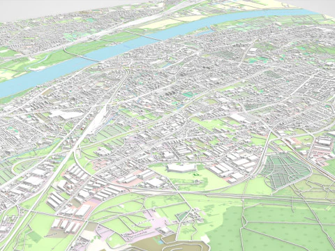 Cityscape Torun Poland 3D Model