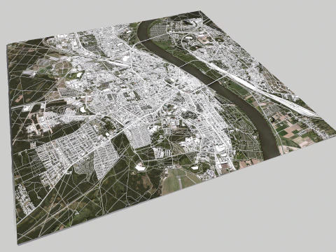 Cityscape Torun Poland 3D Model