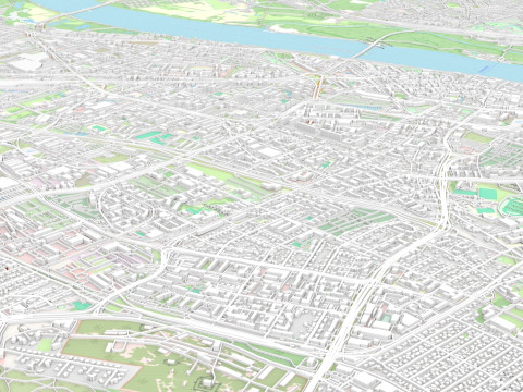 Cityscape Torun Poland Model 3D