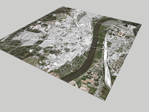 Cityscape Torun Poland 3D Model
