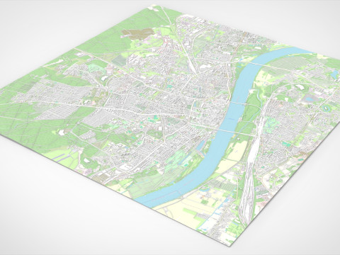 Cityscape Torun Poland Model 3D