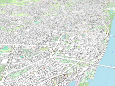 Cityscape Torun Poland 3D Model