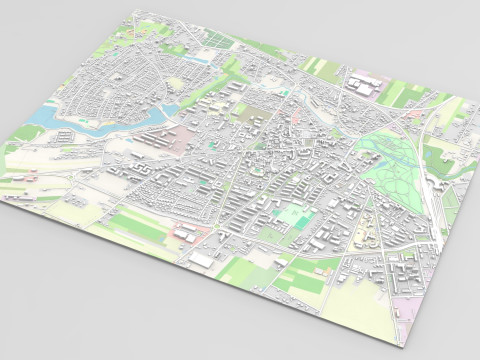 Cityscape Skierniewice Poland 3D Model