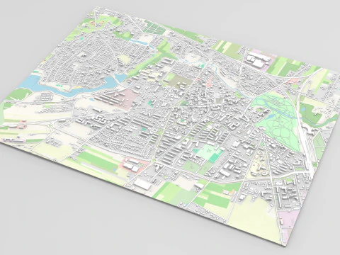 Şehir manzarası Skierniewice Polonya 3D Model