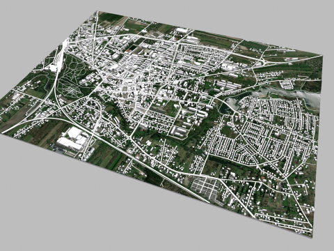 Cityscape Skierniewice Poland Modelo 3D