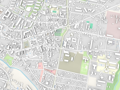 Cityscape Skierniewice Poland Modelo 3D
