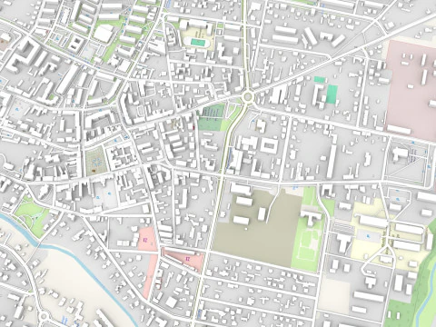 Cityscape Skierniewice Poland 3D Model