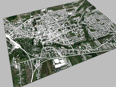 Cityscape Skierniewice Poland 3D Model