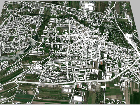 Cityscape Skierniewice Poland 3D Model